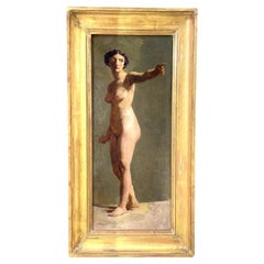 French Woman Nude Academic Oil on Cavas