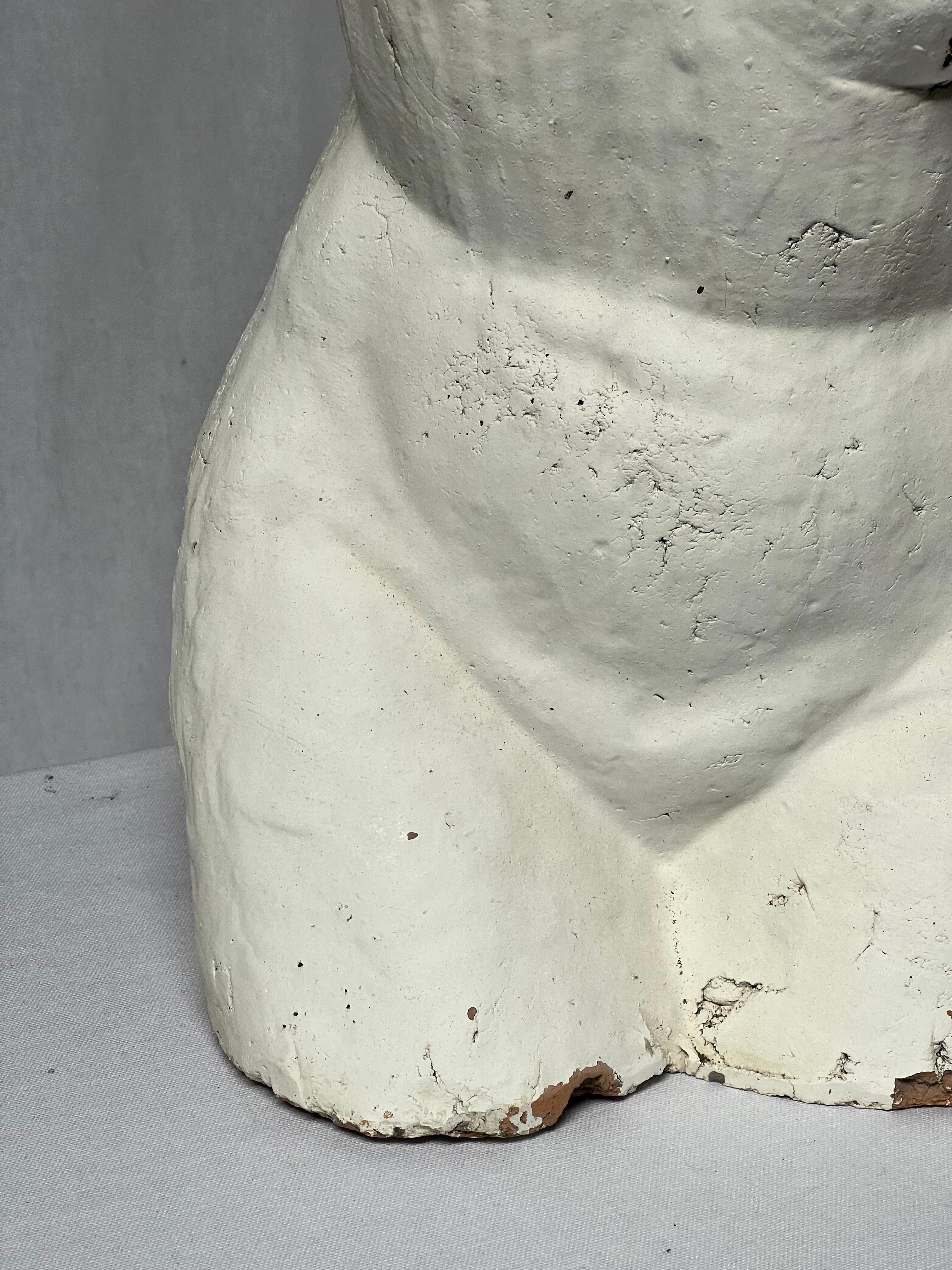 female torso clay