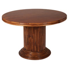 Table à manger française en bois et bambou