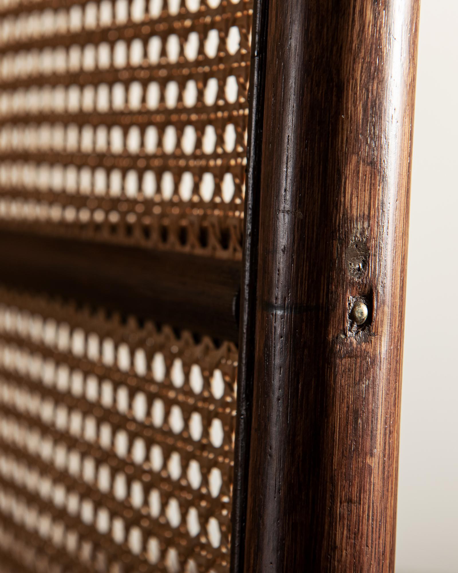 French Wood and Cane Room Divider, 1950s In Good Condition In Sylacauga, AL