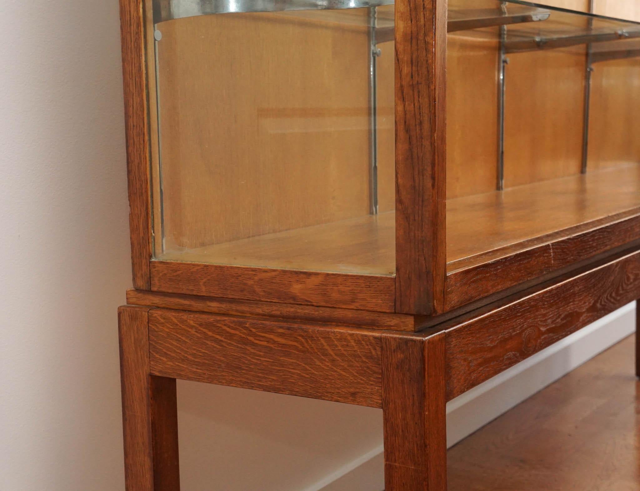 French Wood and Glass Display Case ca.1940's For Sale 7