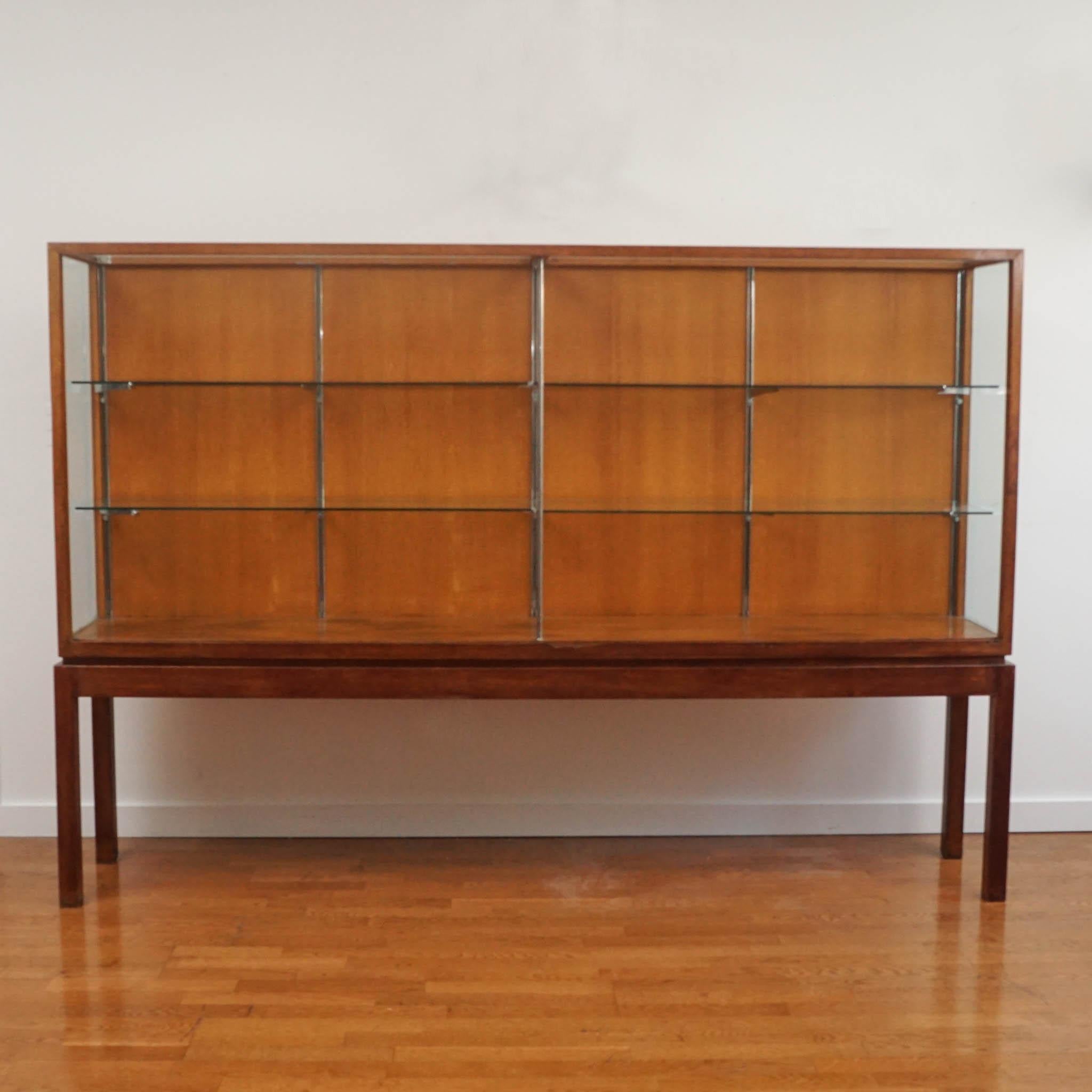 French Wood and Glass Display Case ca.1940's For Sale 8