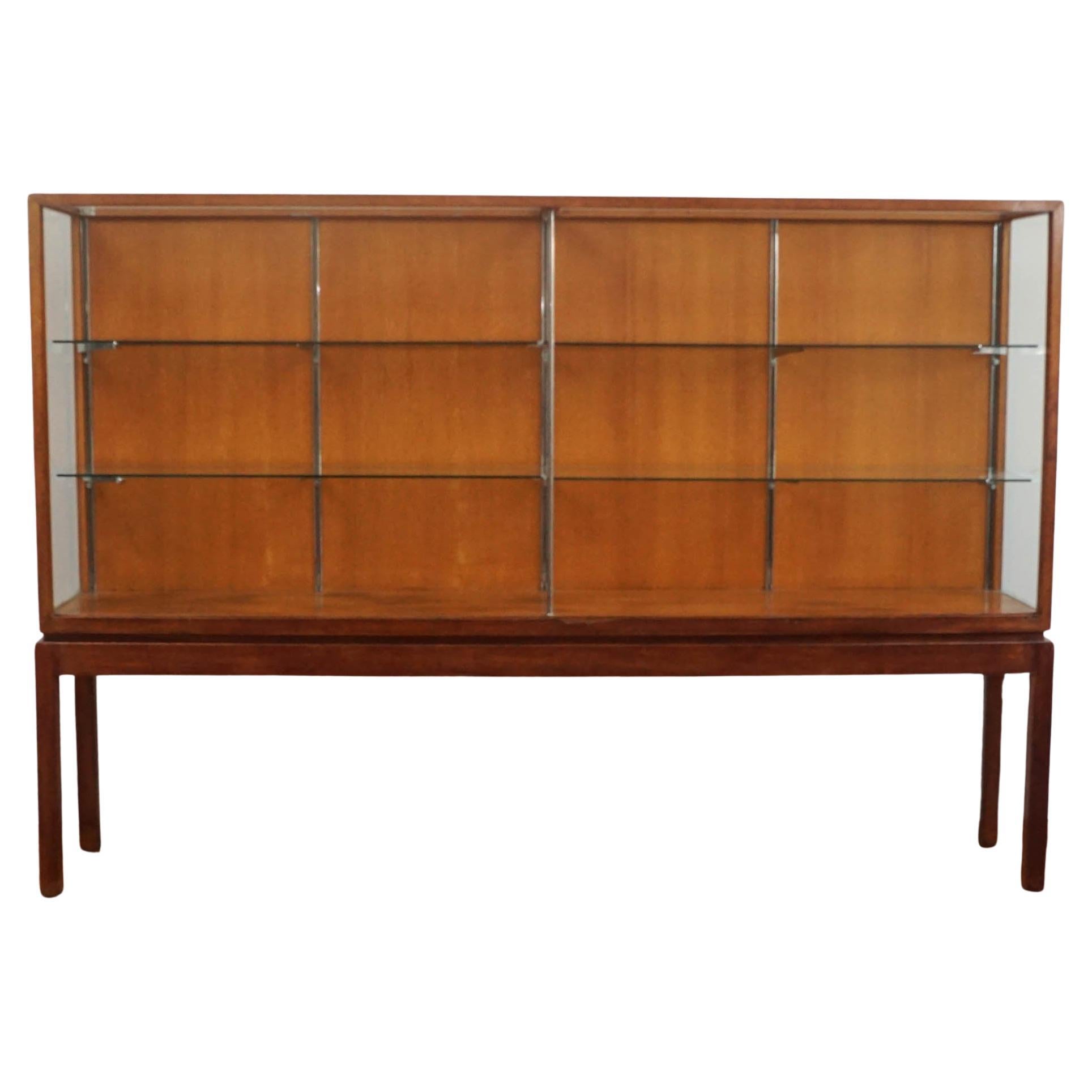 French Wood and Glass Display Case ca.1940's For Sale