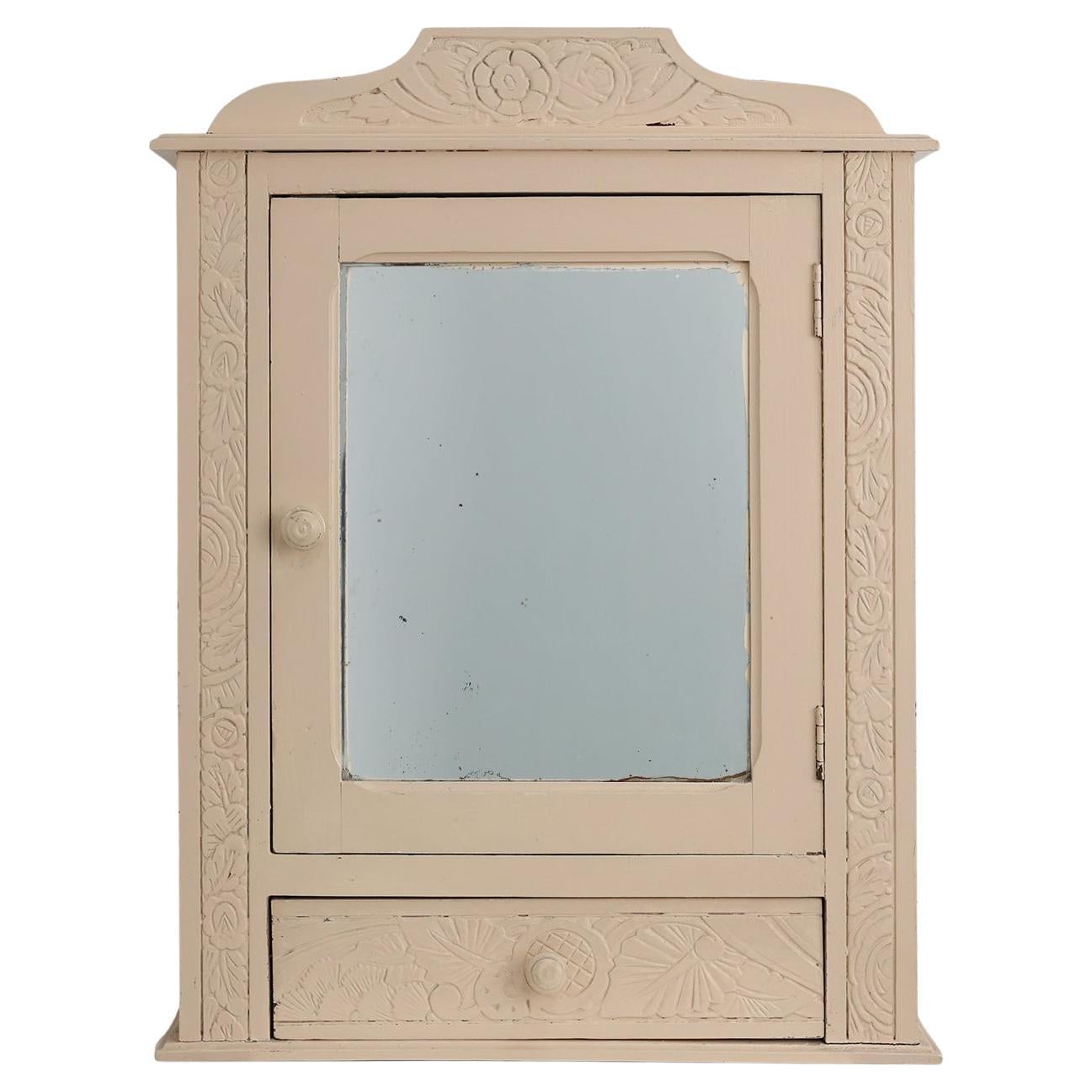 French wood and mirror Art Deco Shaving Cabinet, 1930s en vente