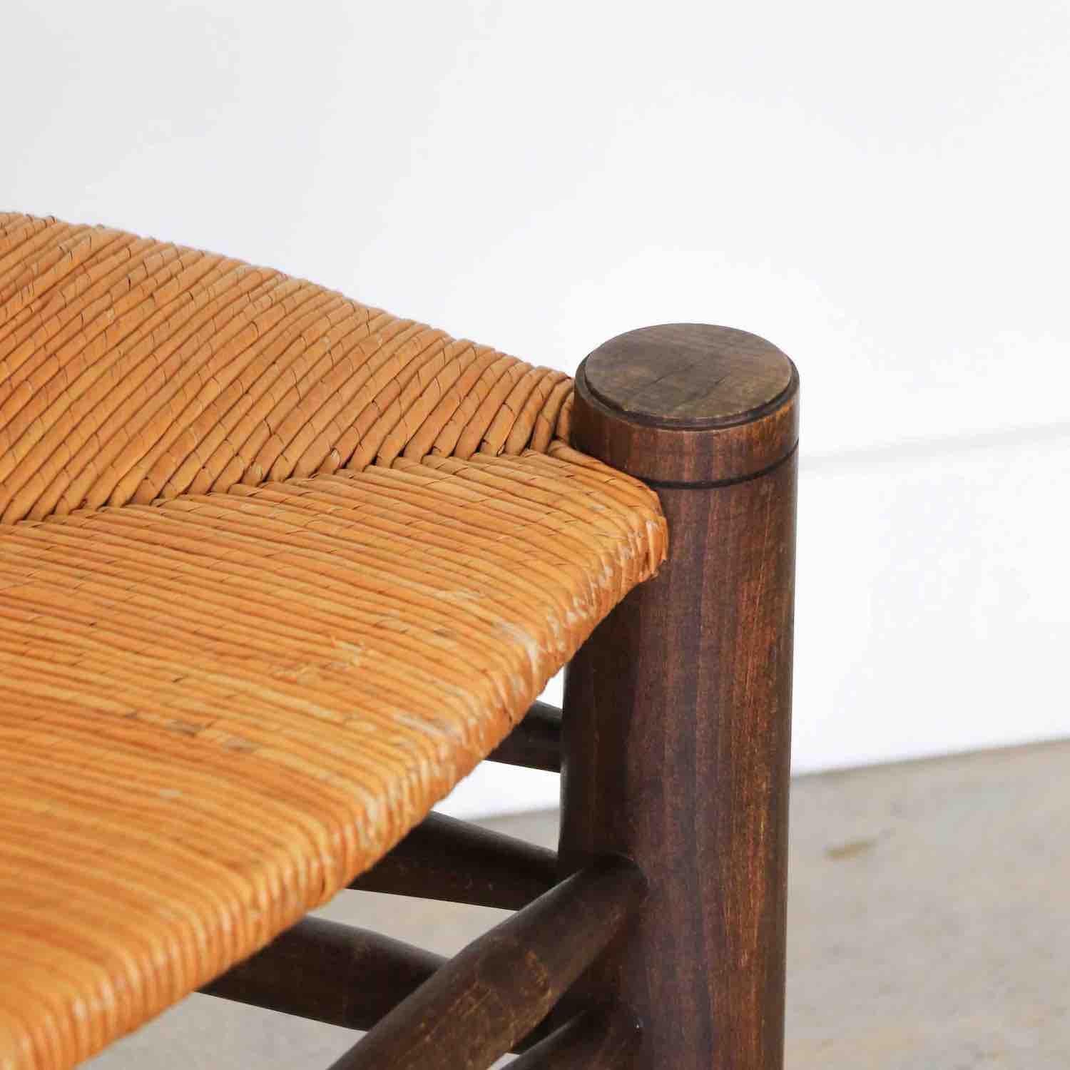 Französischer Stuhl aus Holz und gewebtem Holz von Charles Dudouyt im Angebot 5