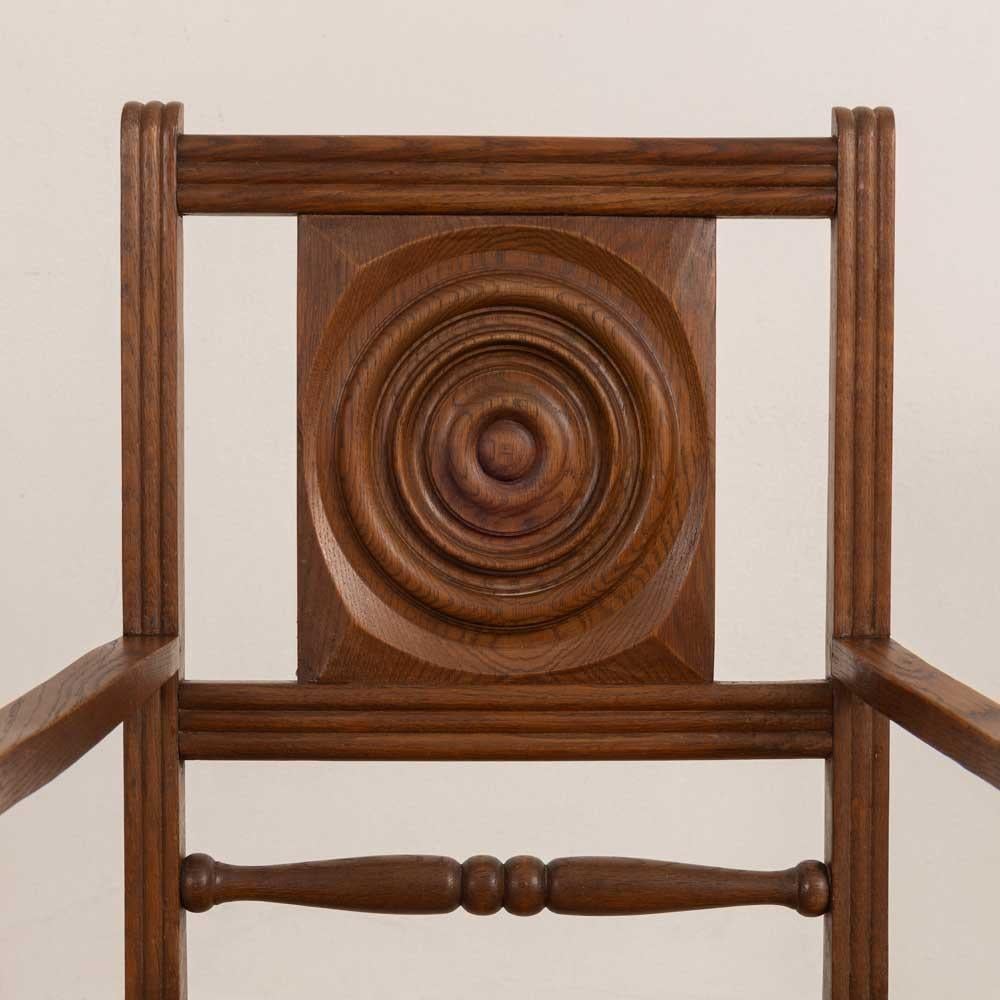 Sedia francese in Wood e tessuto di Charles Dudouyt in vendita 4