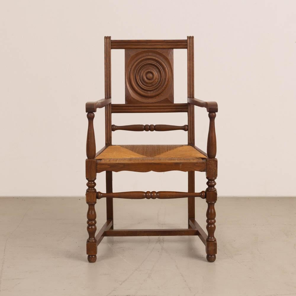 Sedia francese in Wood e tessuto di Charles Dudouyt In condizioni buone in vendita a Los Angeles, CA