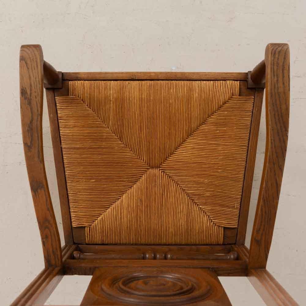 Sedia francese in Wood e tessuto di Charles Dudouyt in vendita 3