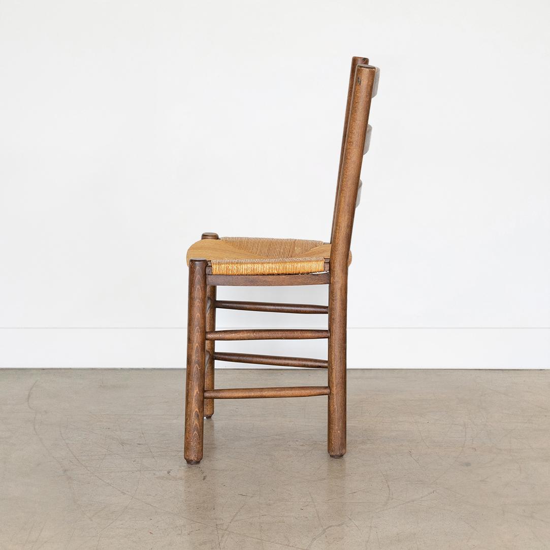 20th Century French Wood and Woven Chair