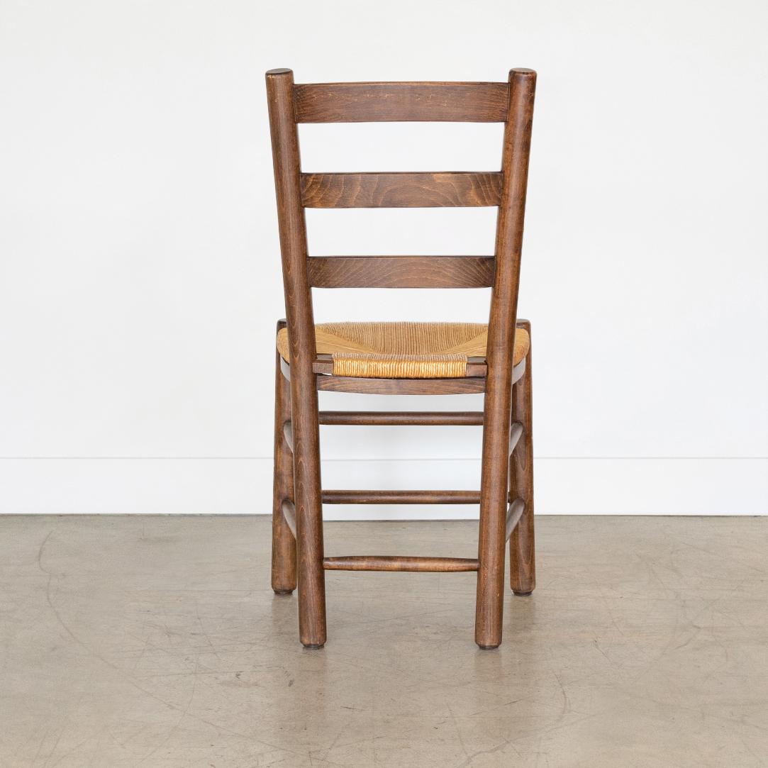 Rush French Wood and Woven Chair