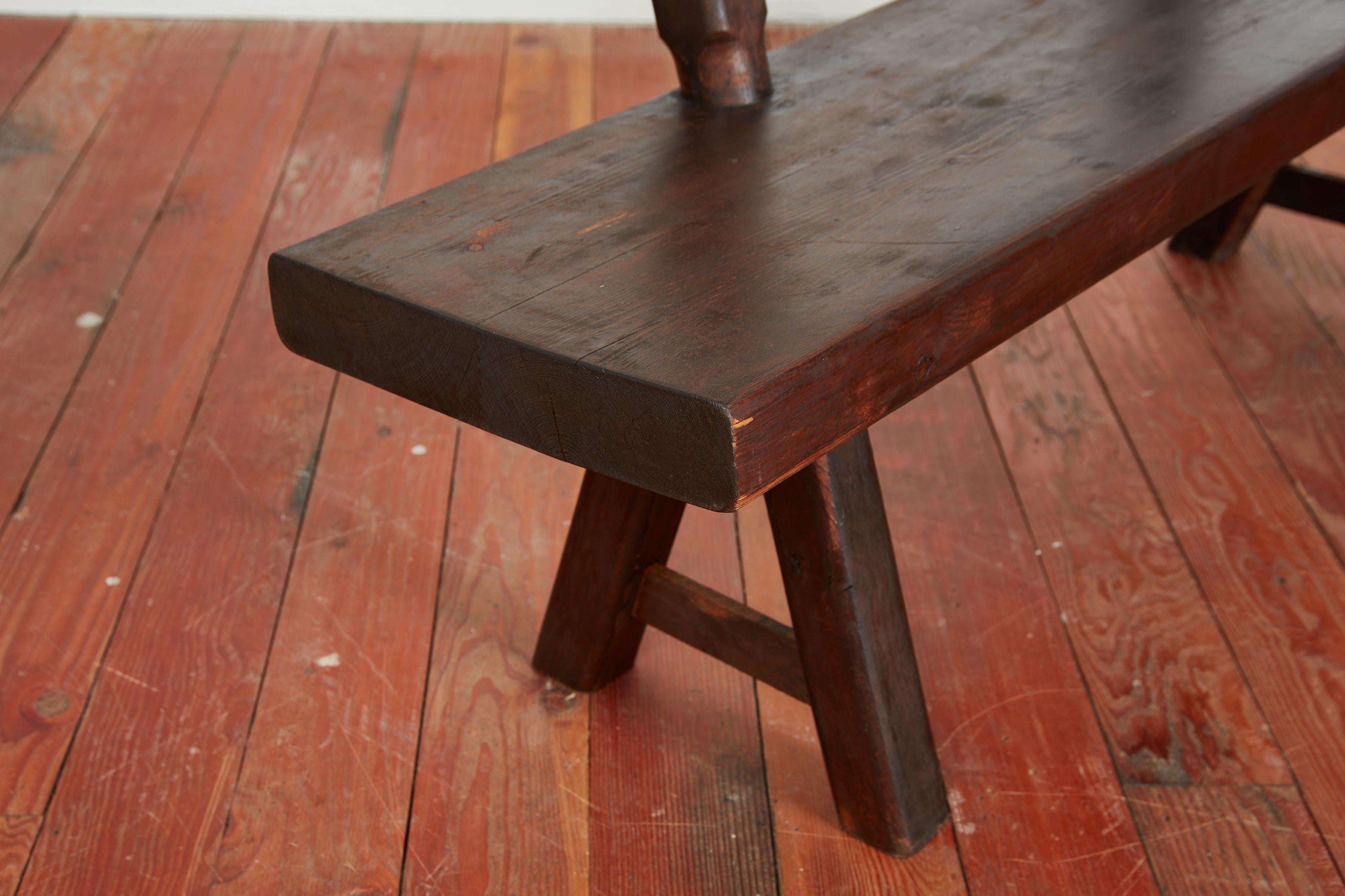 Oak French Wood Benches  For Sale