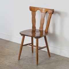 French Wood Brutalist Chair