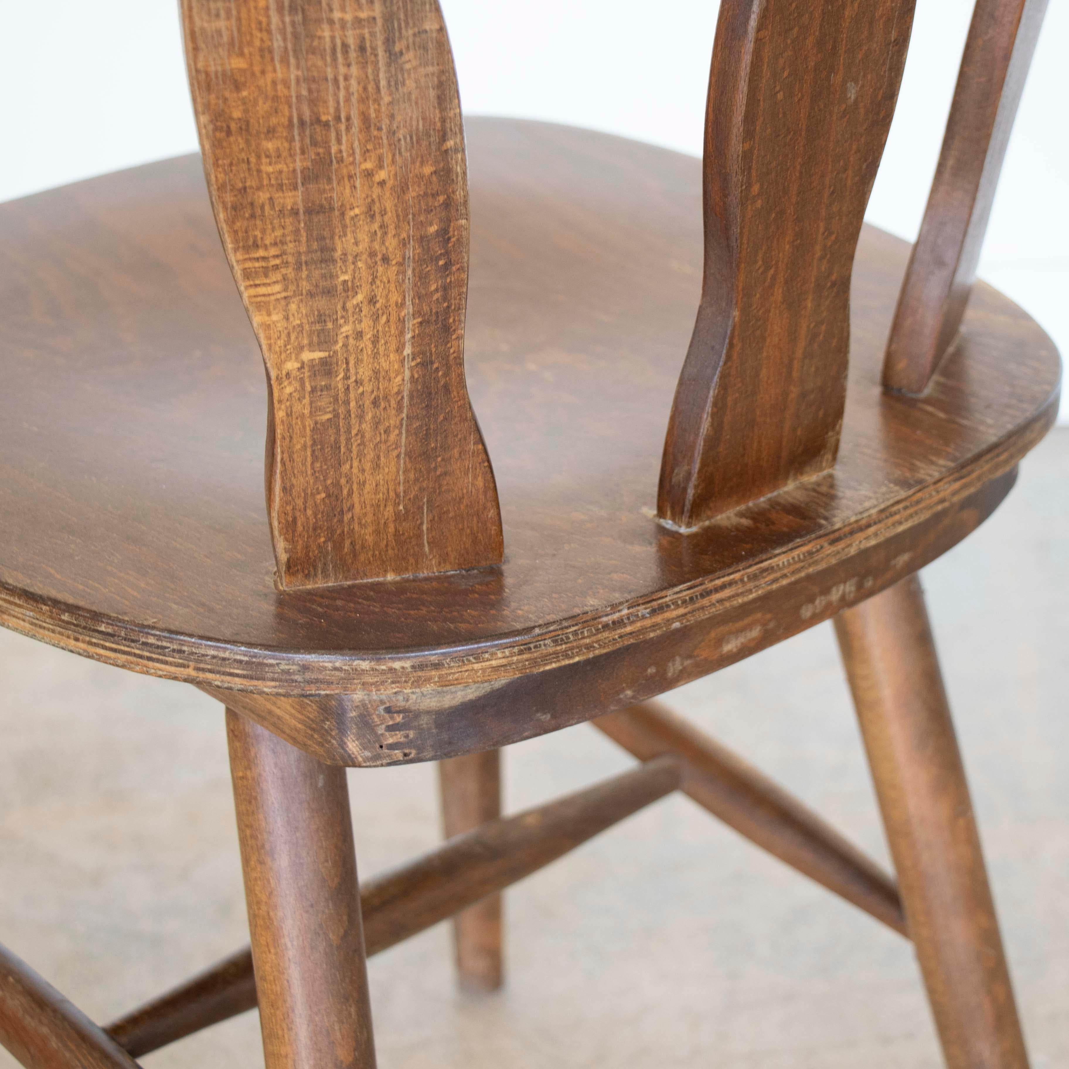 French Wood Brutalist Chairs 7