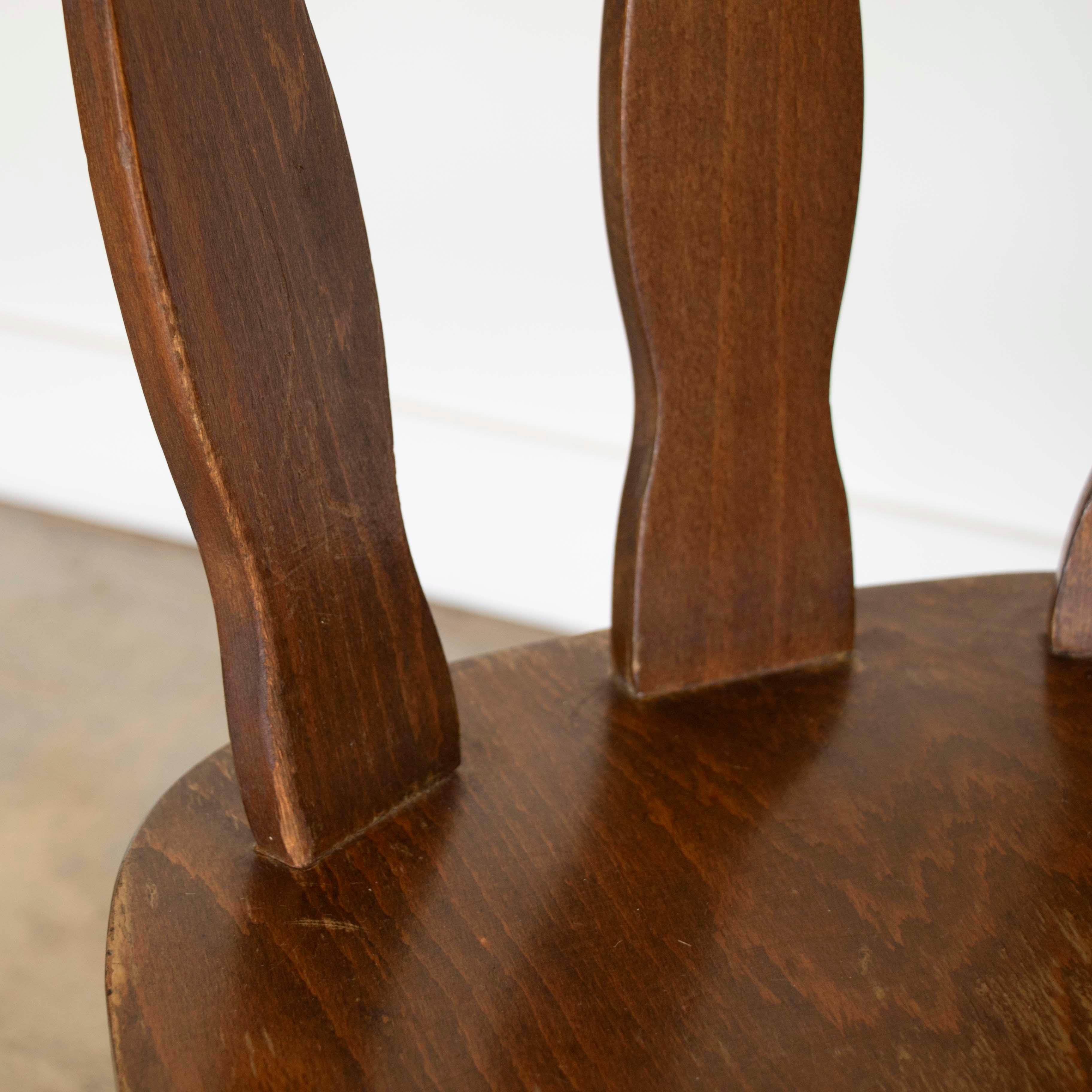 French Wood Brutalist Chairs 10
