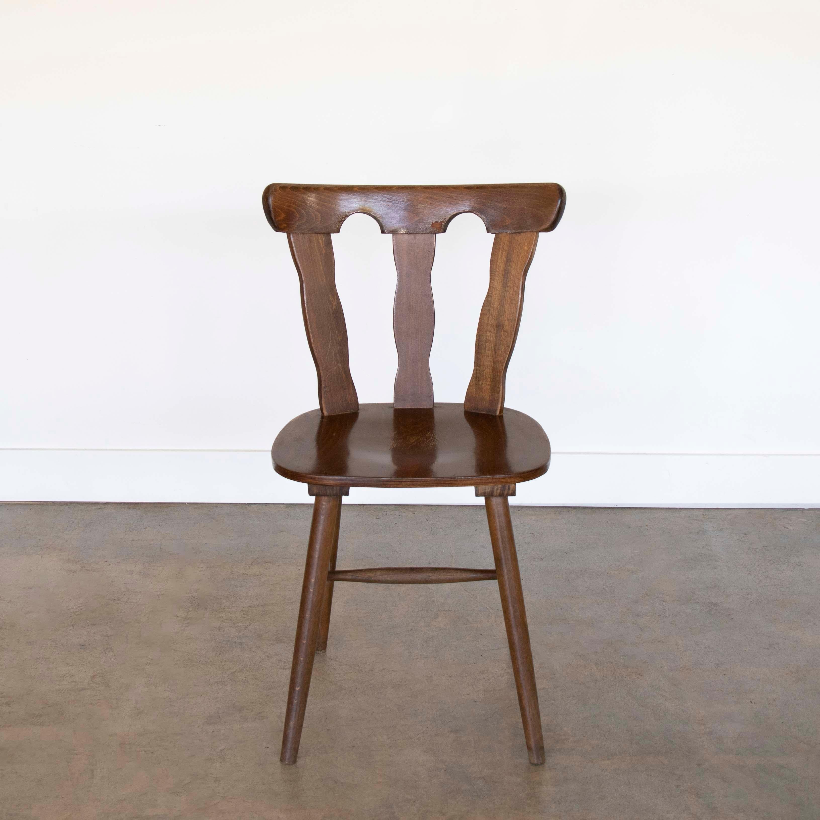 French Wood Brutalist Chairs 2