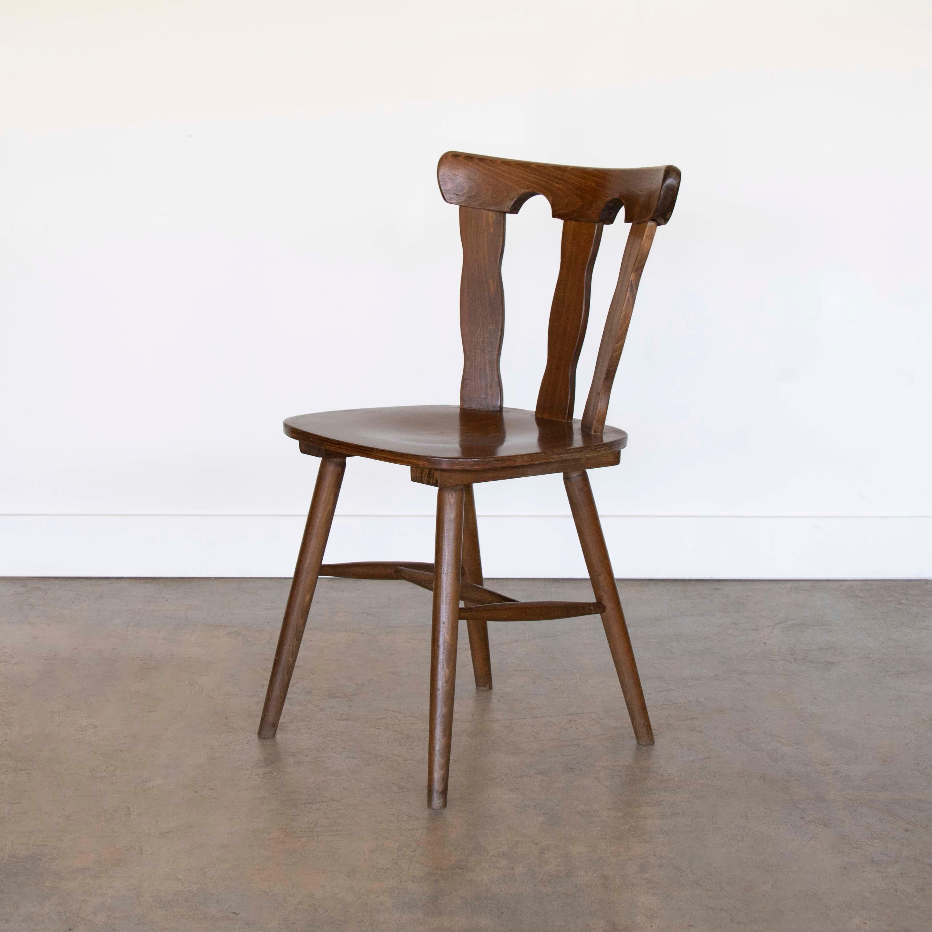 French Wood Brutalist Chairs 3