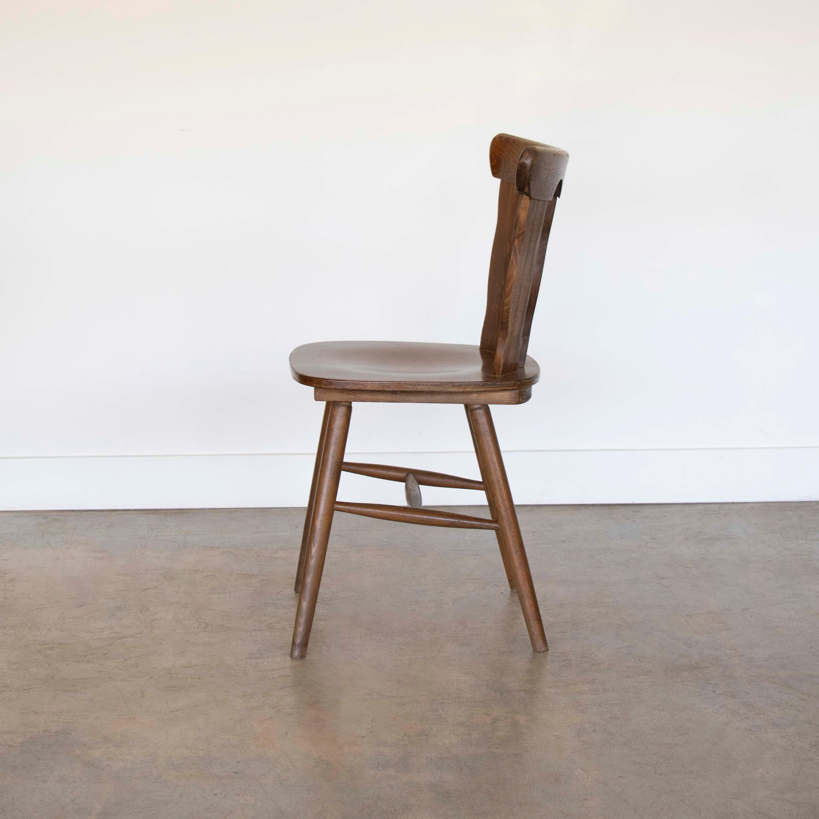 French Wood Brutalist Chairs 4