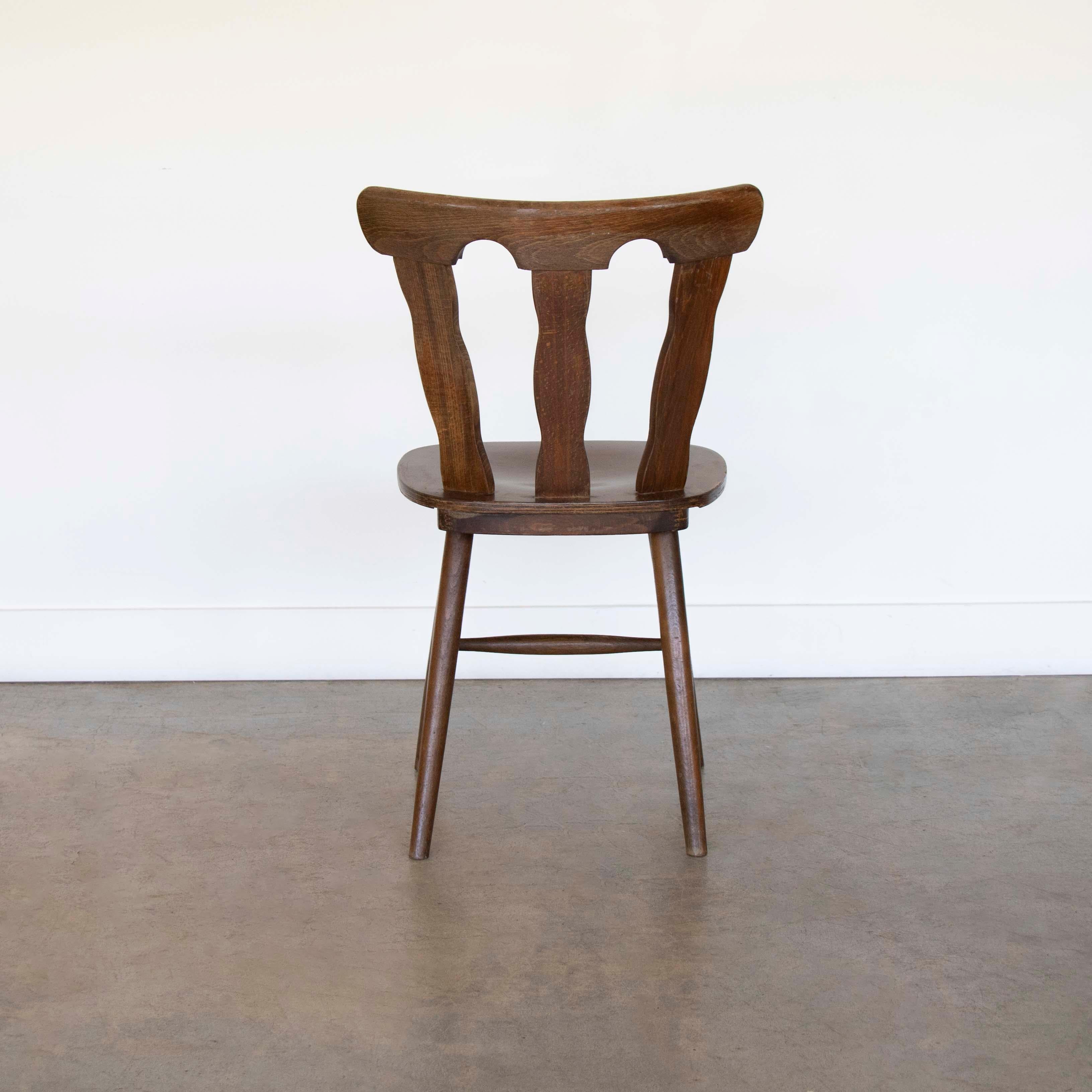 French Wood Brutalist Chairs 5
