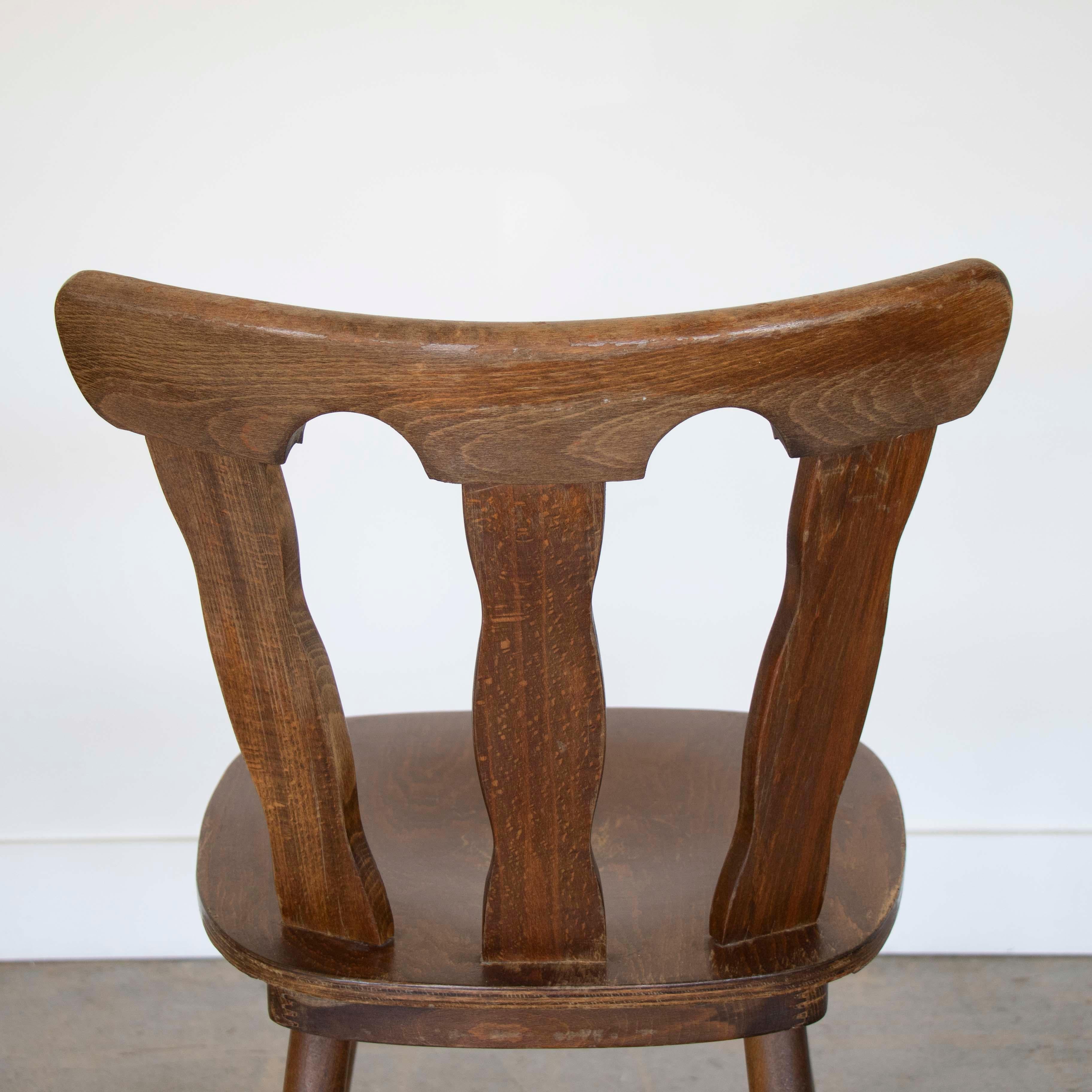 French Wood Brutalist Chairs 6
