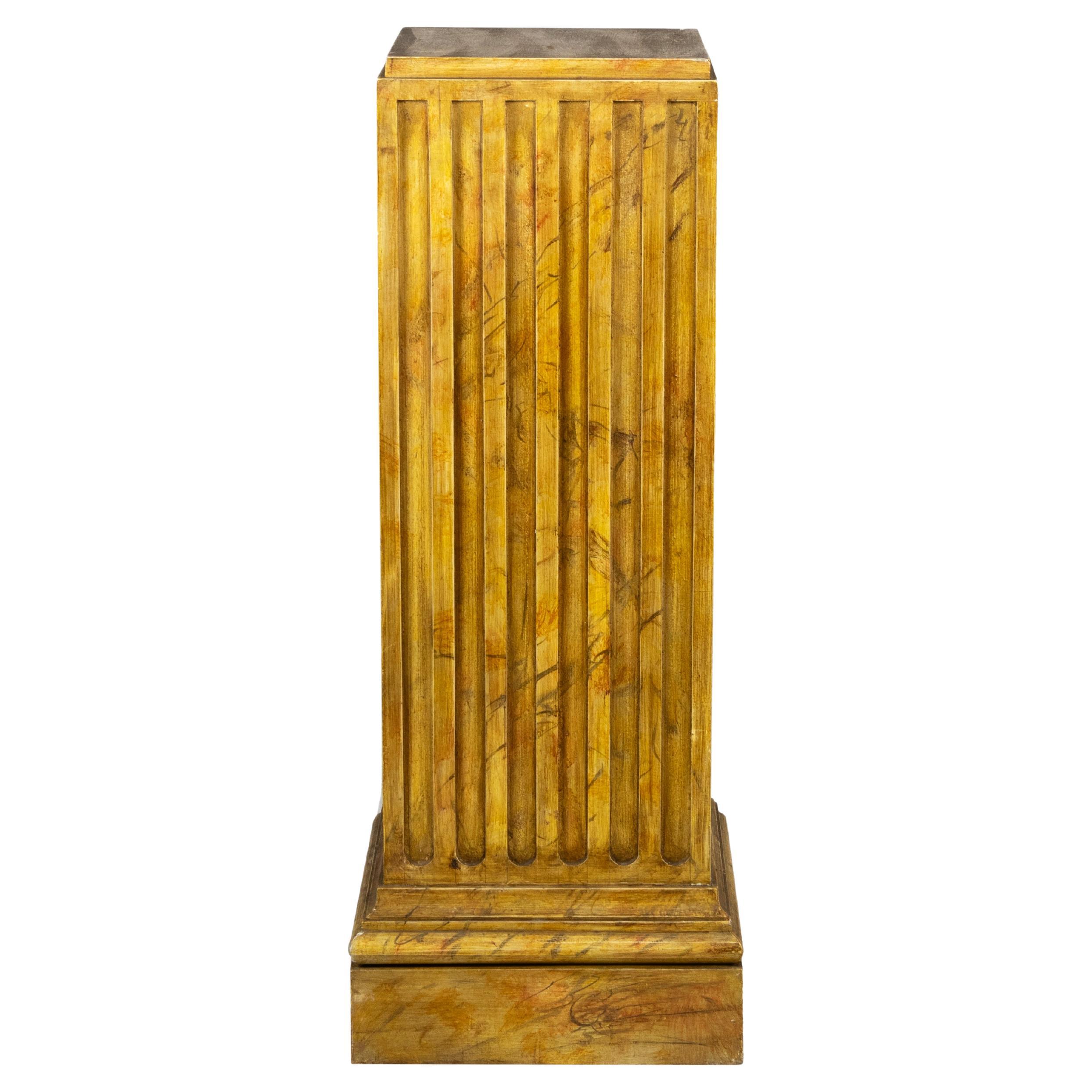 Französische Säulensockel aus Holz, neoklassizistischer Stil, 20. Jahrhundert