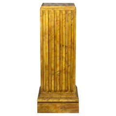 French Wood Column Pedestals, Neoclassical Style, 20th Century