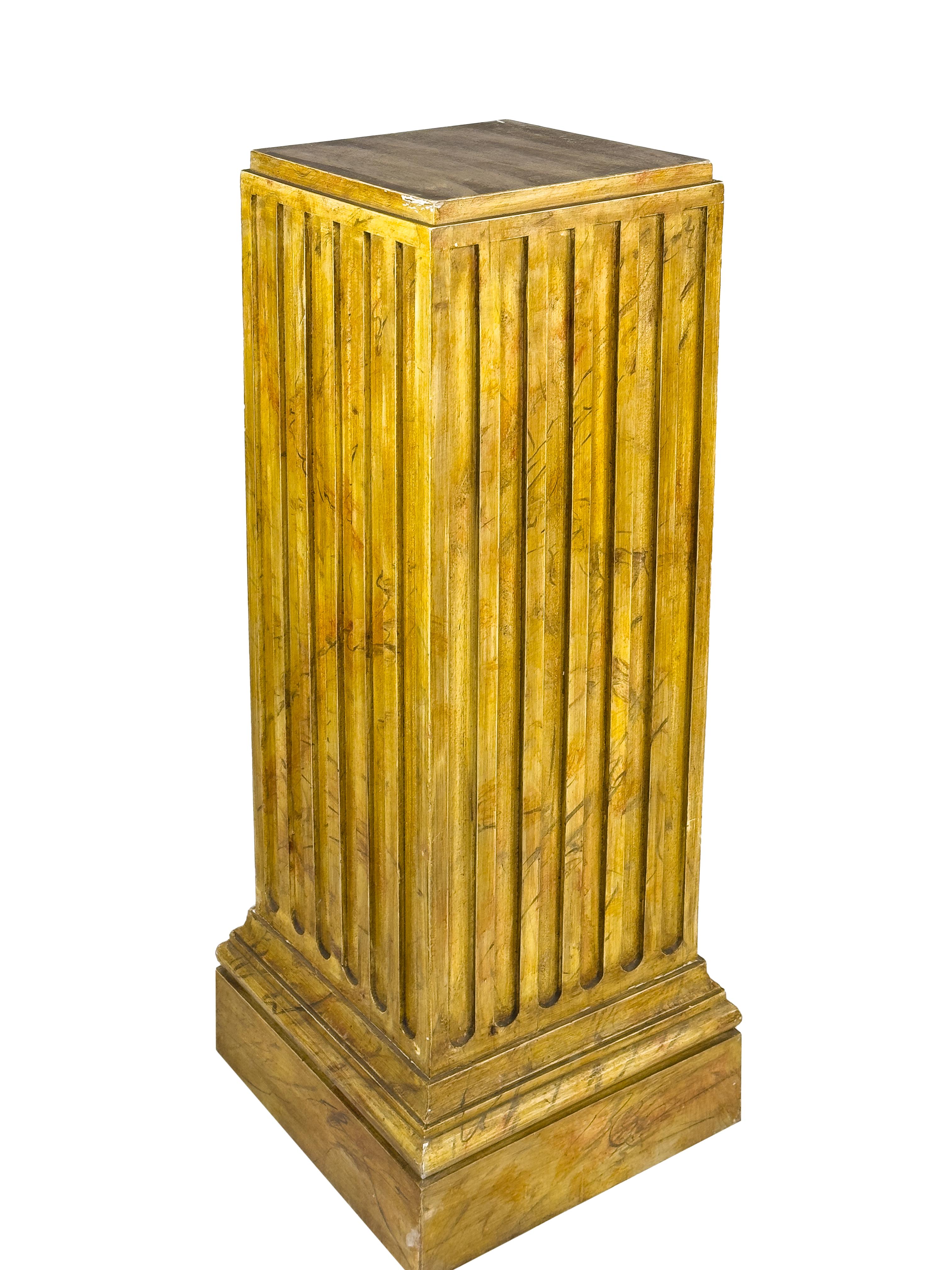 Französische Säulensockel aus Holz, neoklassizistischer Stil, 20. Jahrhundert (Neoklassisch) im Angebot