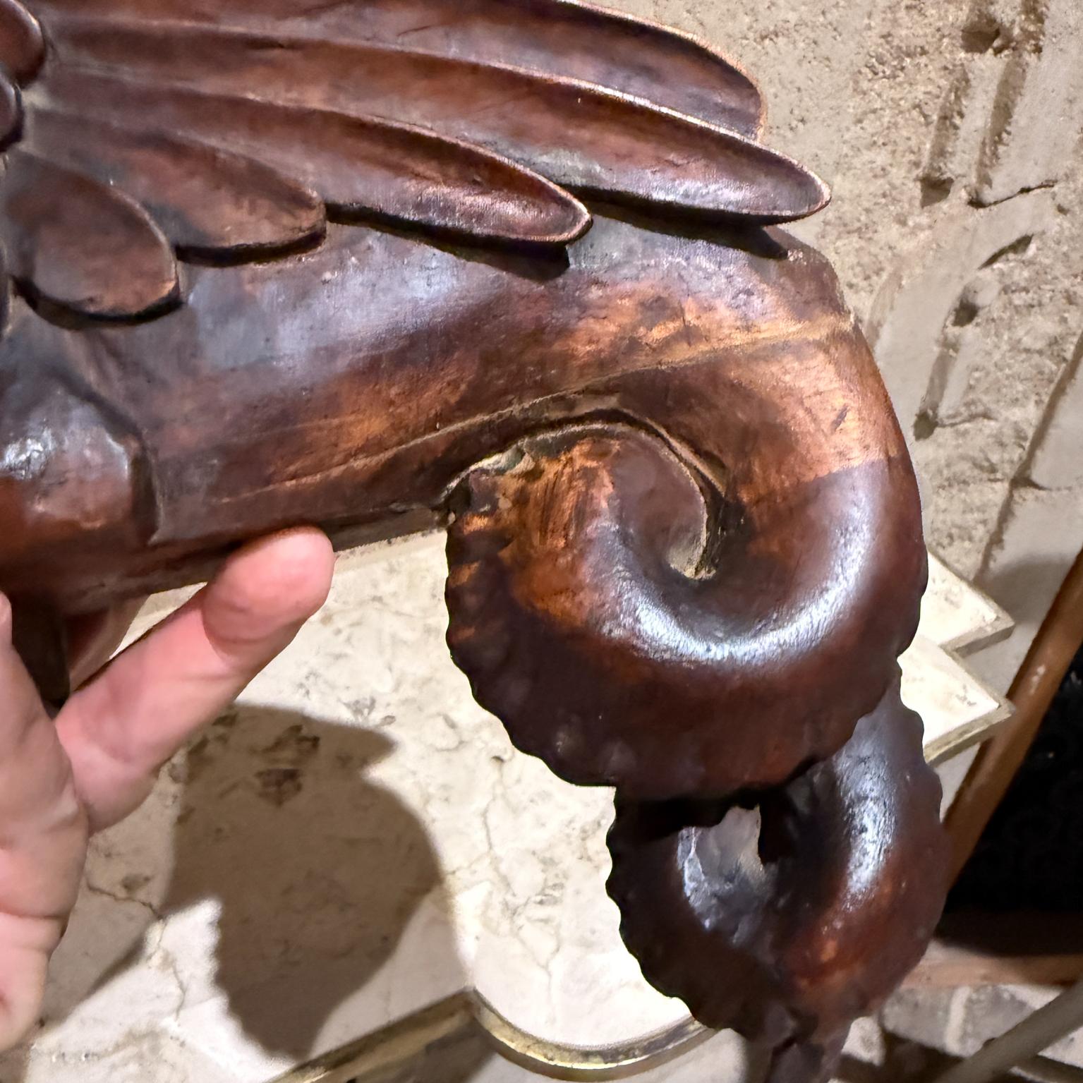Französisch Wood Corbels geschnitzt Greif Drache Wasserspeier Figur architektonischen Bergbau im Angebot 4