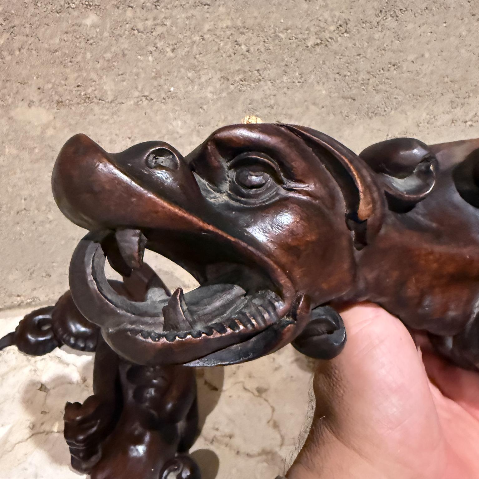 Französisch Wood Corbels geschnitzt Greif Drache Wasserspeier Figur architektonischen Bergbau im Angebot 2