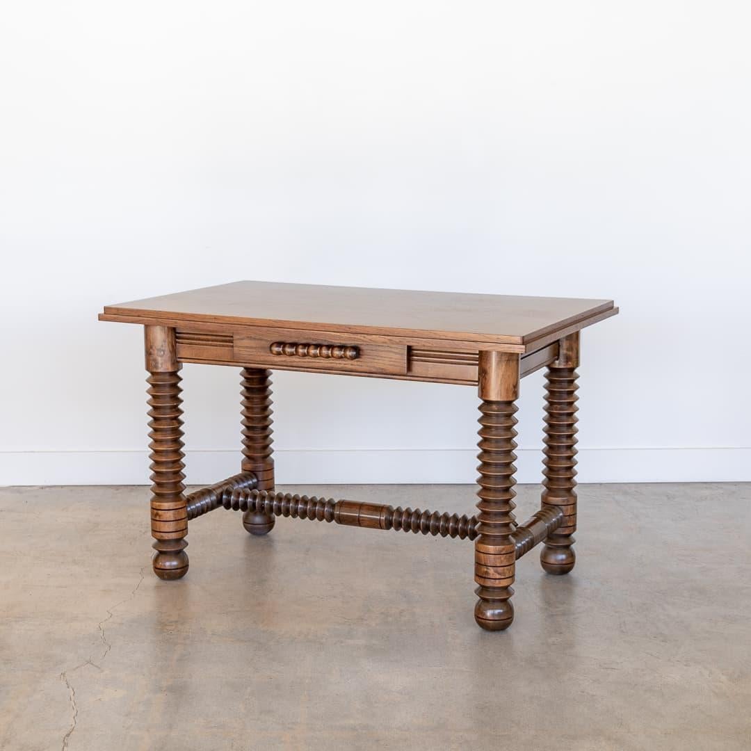Oak French Wood Desk by Charles Dudouyt
