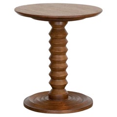 Table guéridon en bois français dans le style de Charles Dudouyt