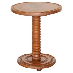 French Wood Gueridon Table in the Style of Charles Dudouyt