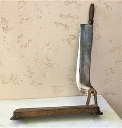 French Wood and Iron Bakery Bread Cutter, circa 1900