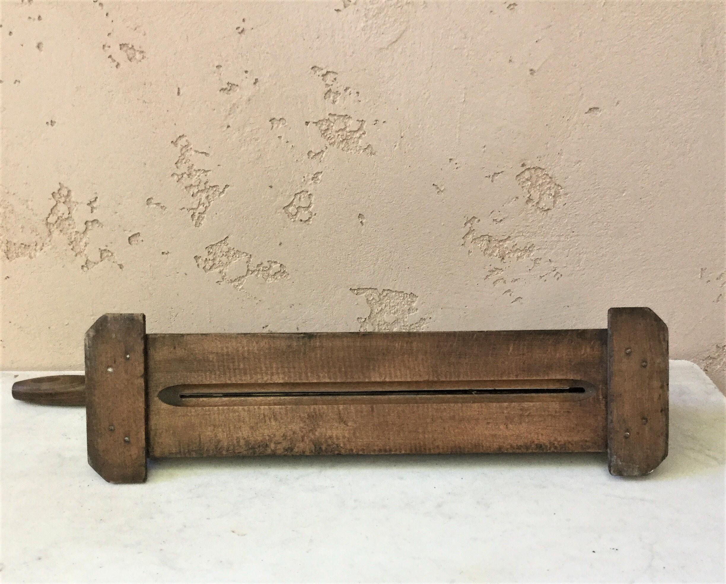 Country French Wood and Iron Bakery Bread Cutter, circa 1900