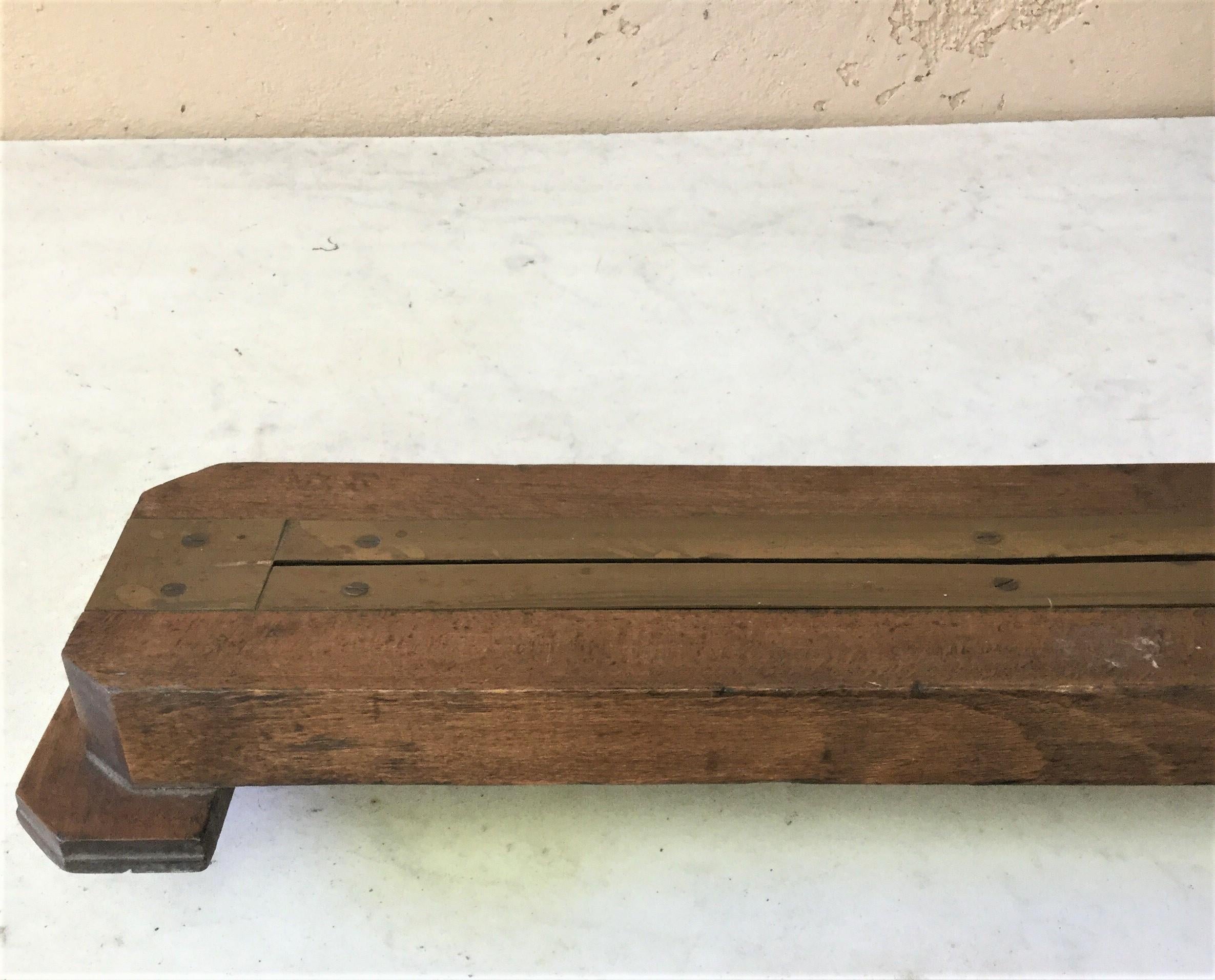 French Wood and Iron Bakery Bread Cutter, circa 1900 In Good Condition In Austin, TX