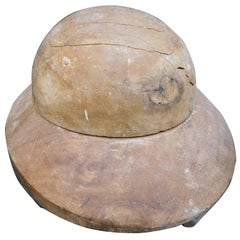  French Wood Milliner Hat Block Form, Circa 1930