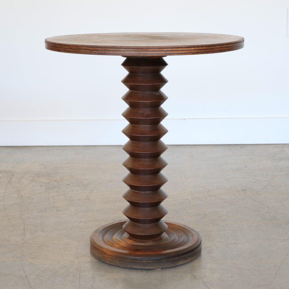 French Wood Side Table by Charles Dudouyt 5