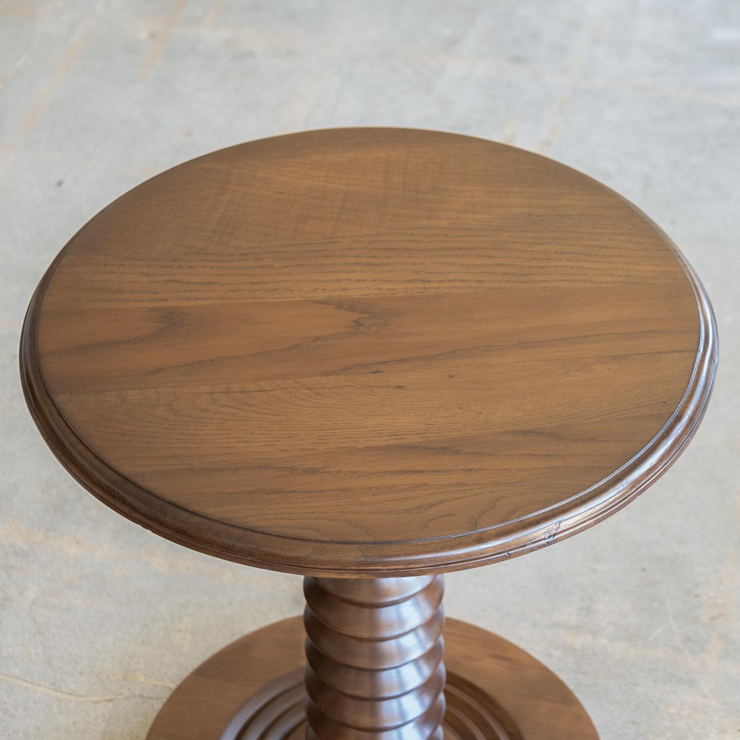 French Wood Side Table by Charles Dudouyt In Good Condition In Los Angeles, CA