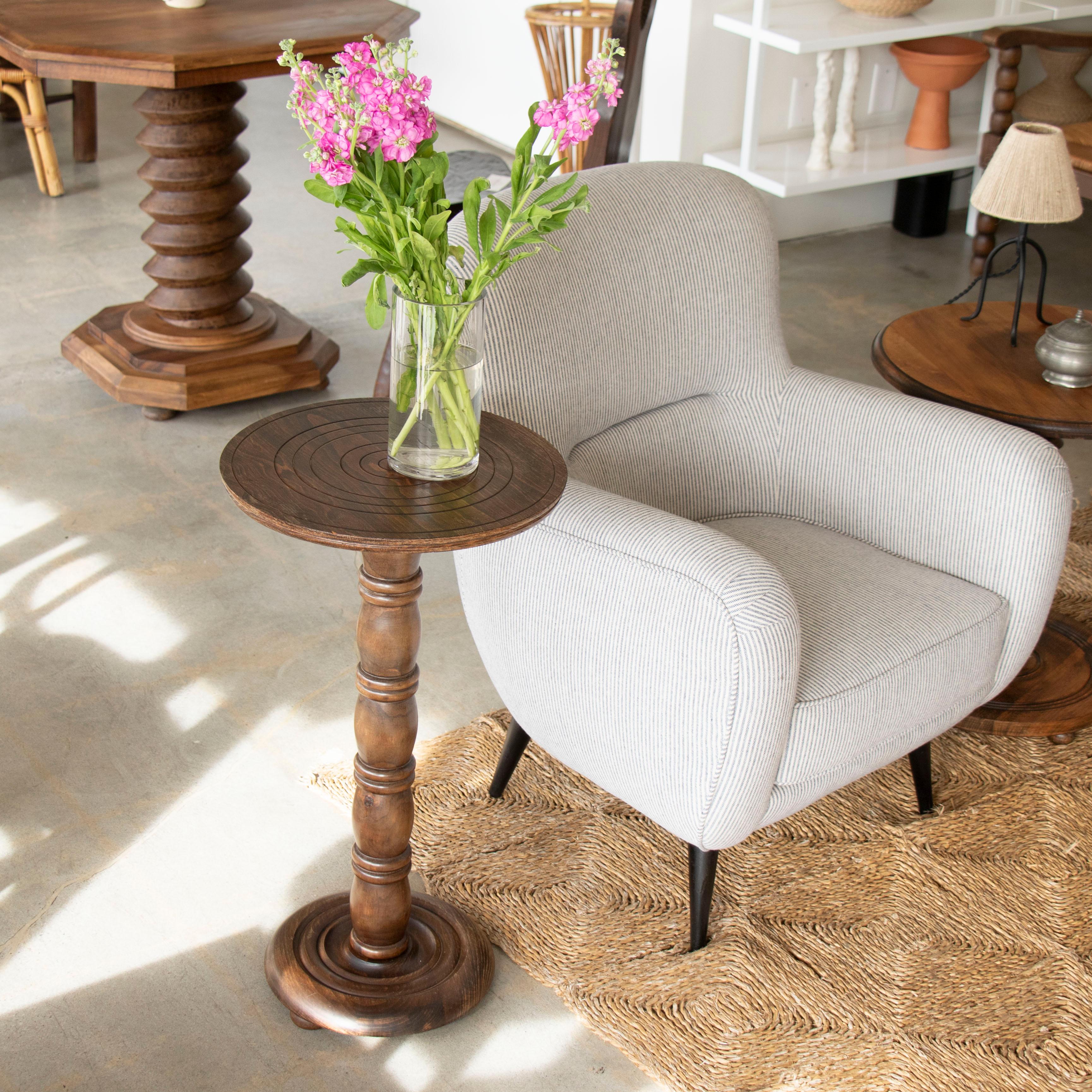 French Wood Side Table by Charles Dudouyt In Good Condition In Los Angeles, CA