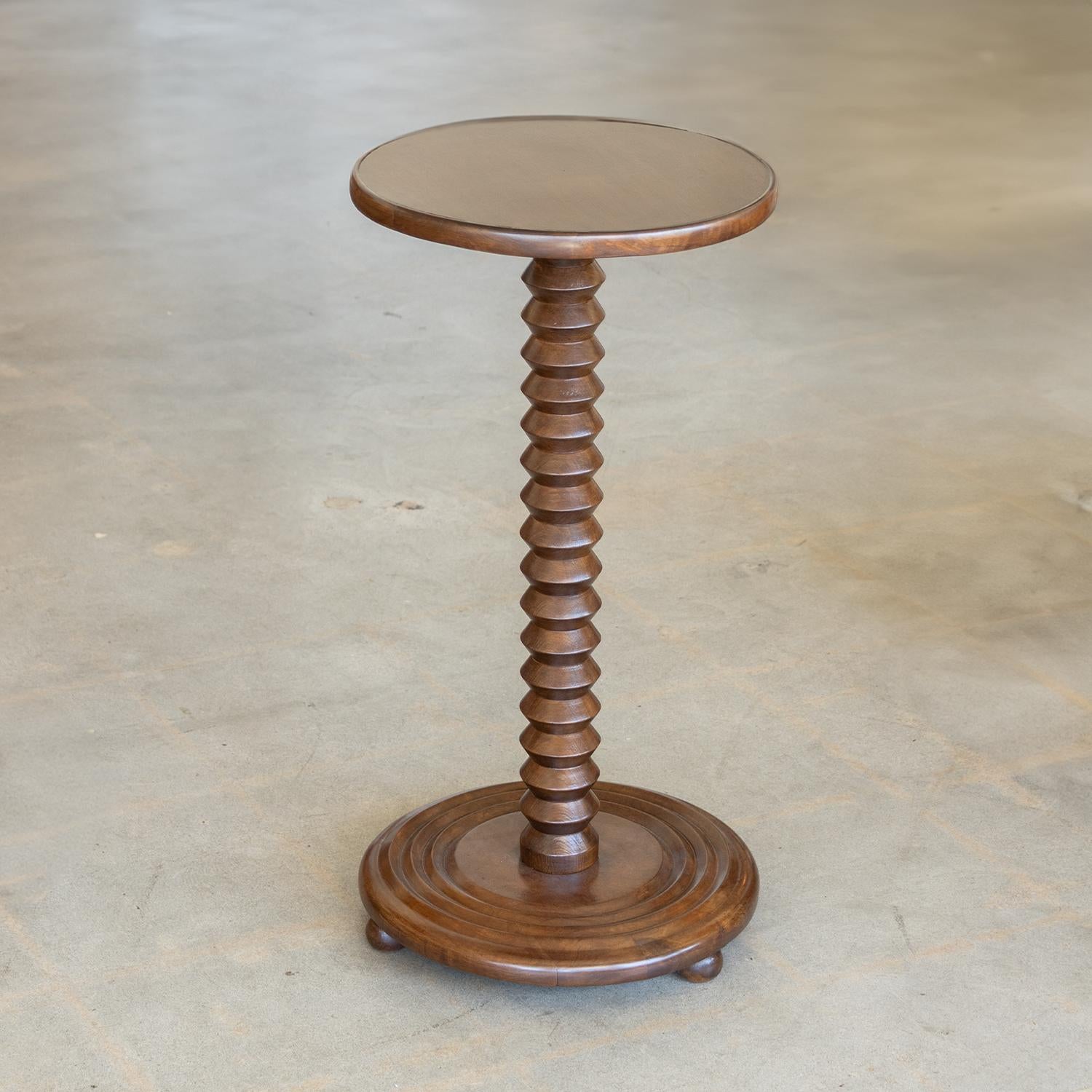 20th Century French Wood Side Table by Charles Dudouyt