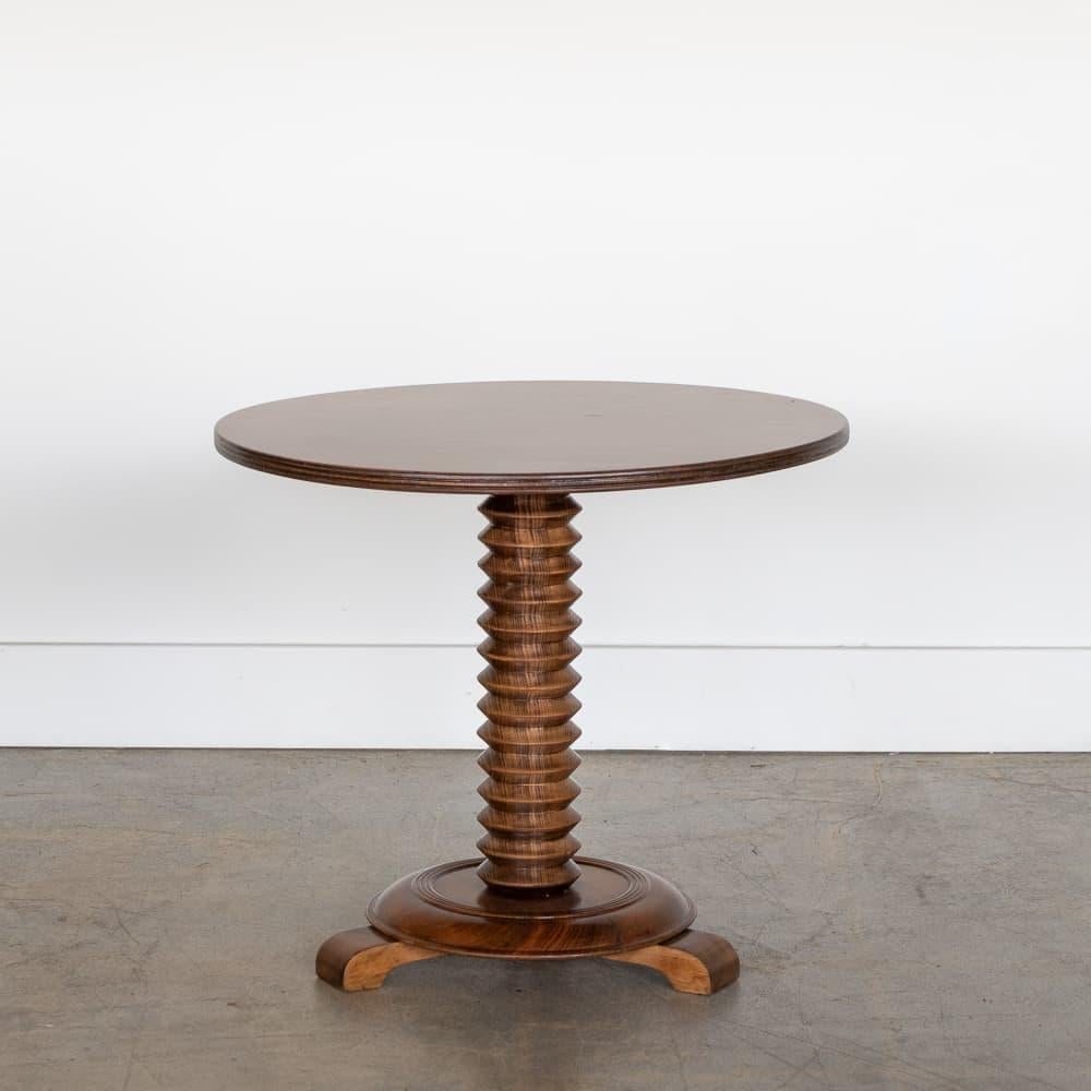 20th Century French Wood Side Table by Charles Dudouyt