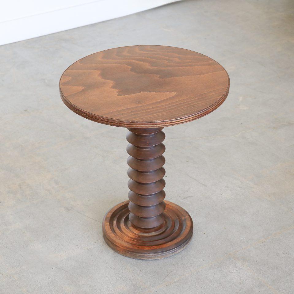 20th Century French Wood Side Table by Charles Dudouyt For Sale