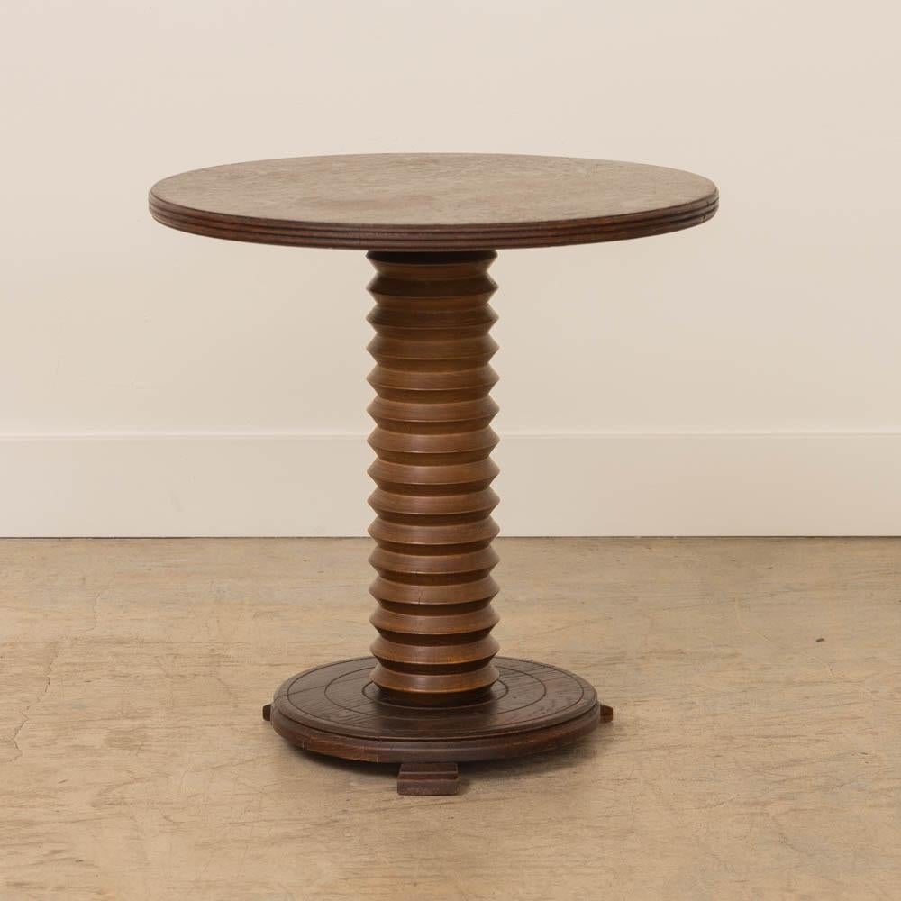 20th Century French Wood Side Table by Charles Dudouyt