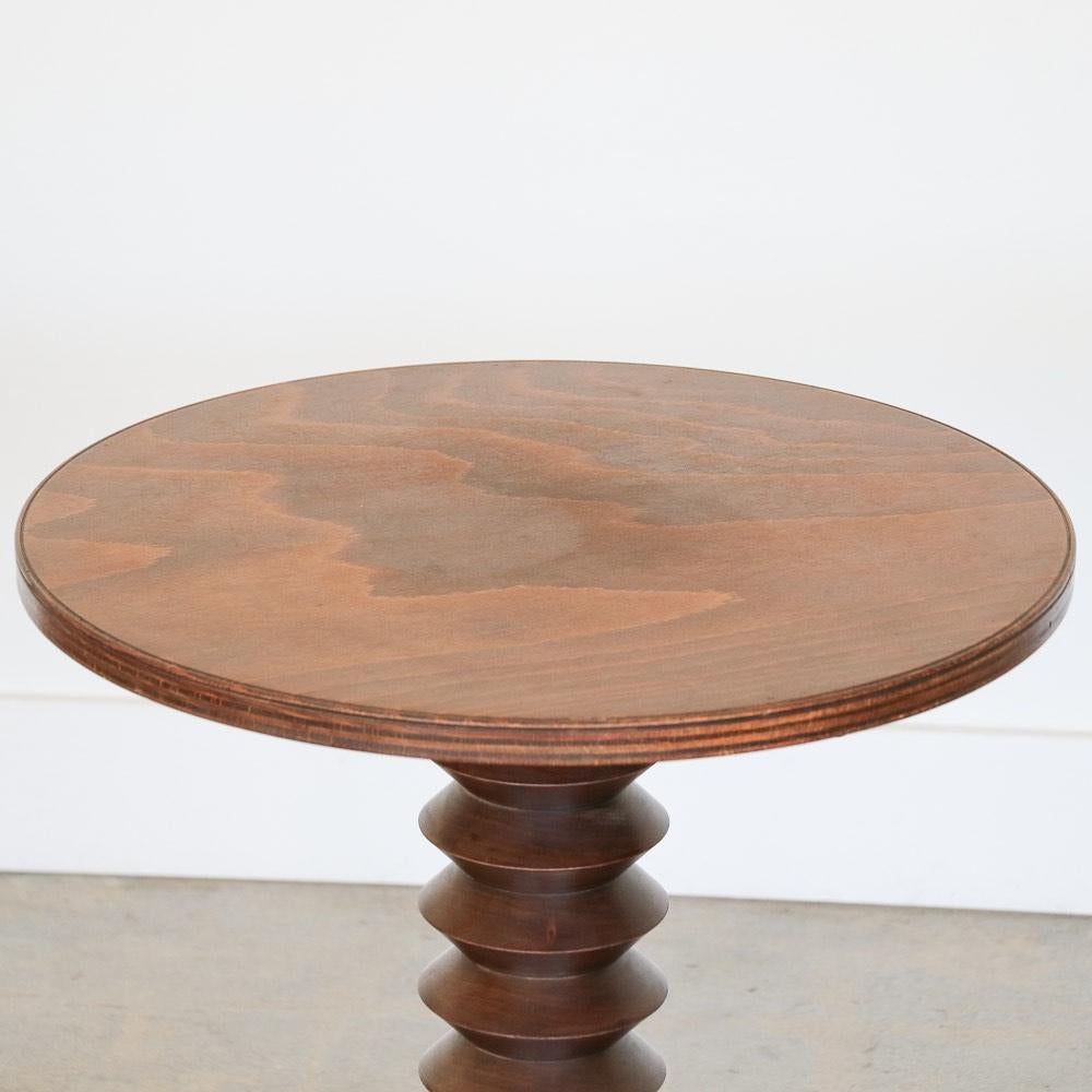 French Wood Side Table by Charles Dudouyt 2