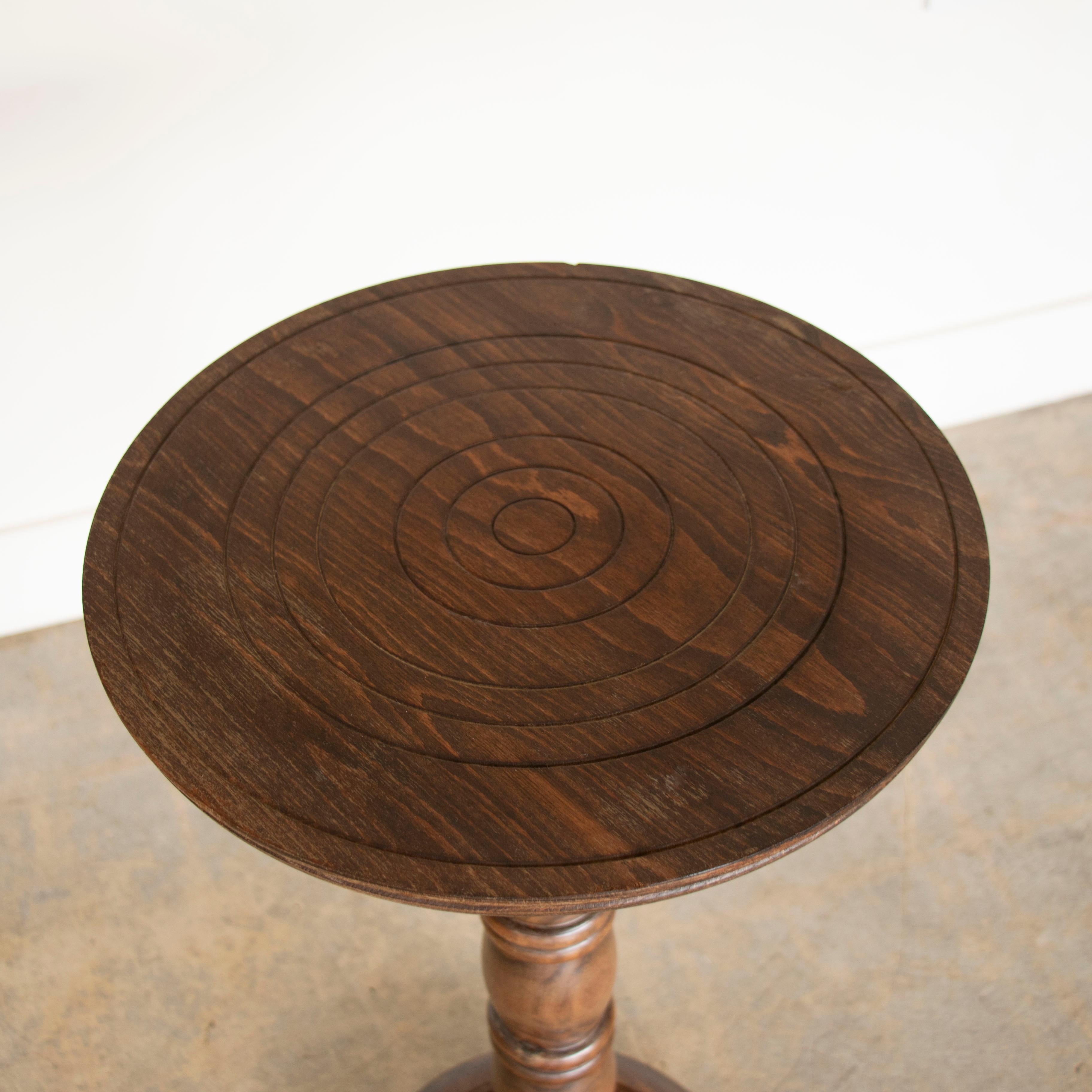 French Wood Side Table by Charles Dudouyt 3
