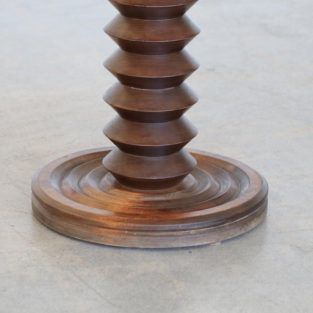 French Wood Side Table by Charles Dudouyt 4