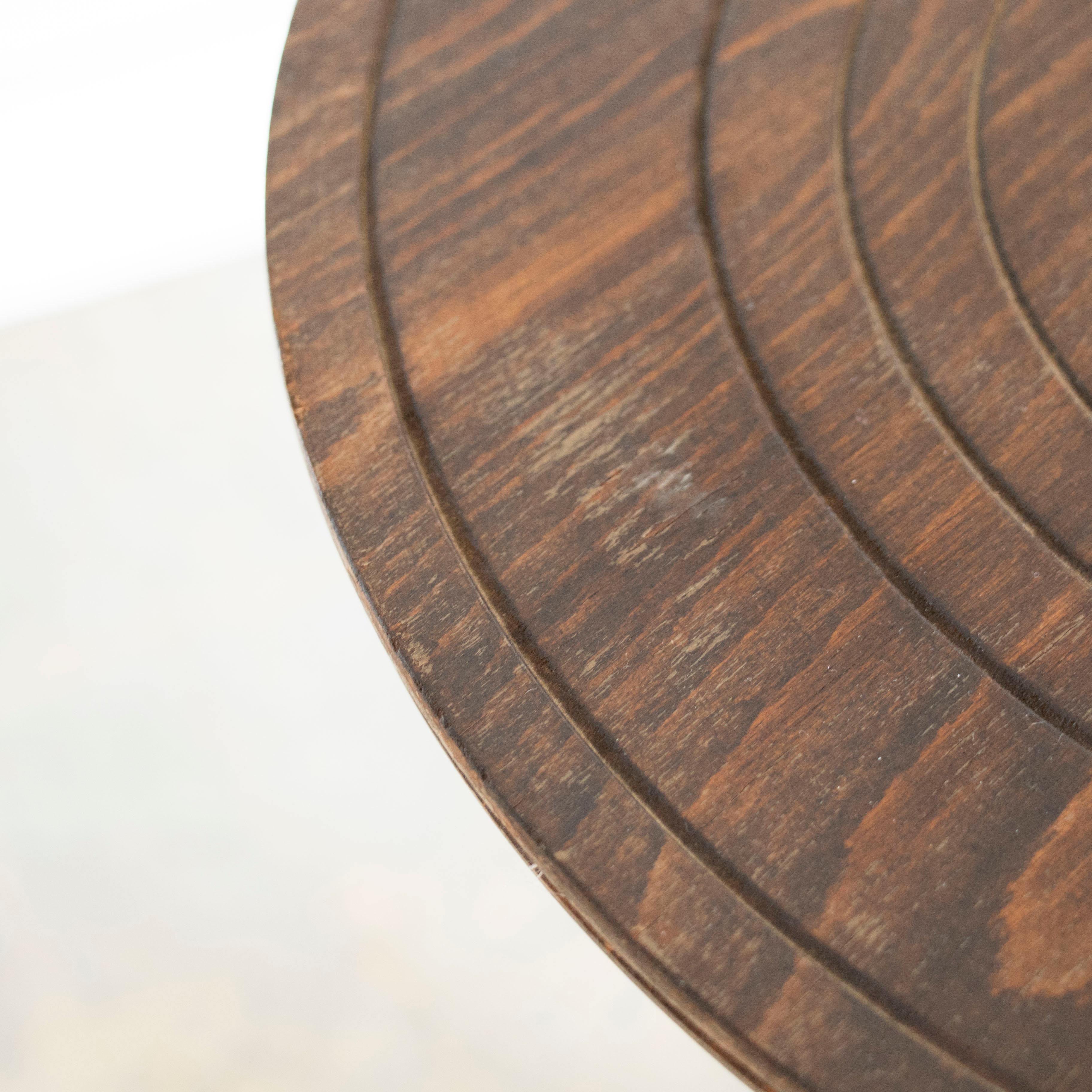 French Wood Side Table by Charles Dudouyt 4