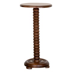 French Wood Side Table by Charles Dudouyt