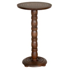 French Wood Side Table by Charles Dudouyt