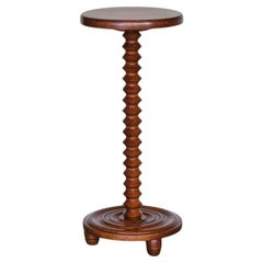 French Wood Side Table by Charles Dudouyt