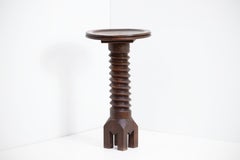 French Wood Side Table in the Style of Charles Dudouyt